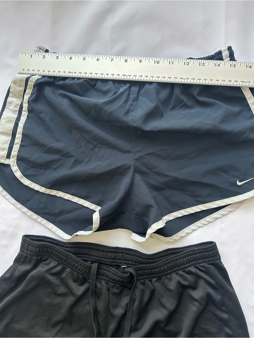 Nike Black Running Shorts Set with White Trim size s